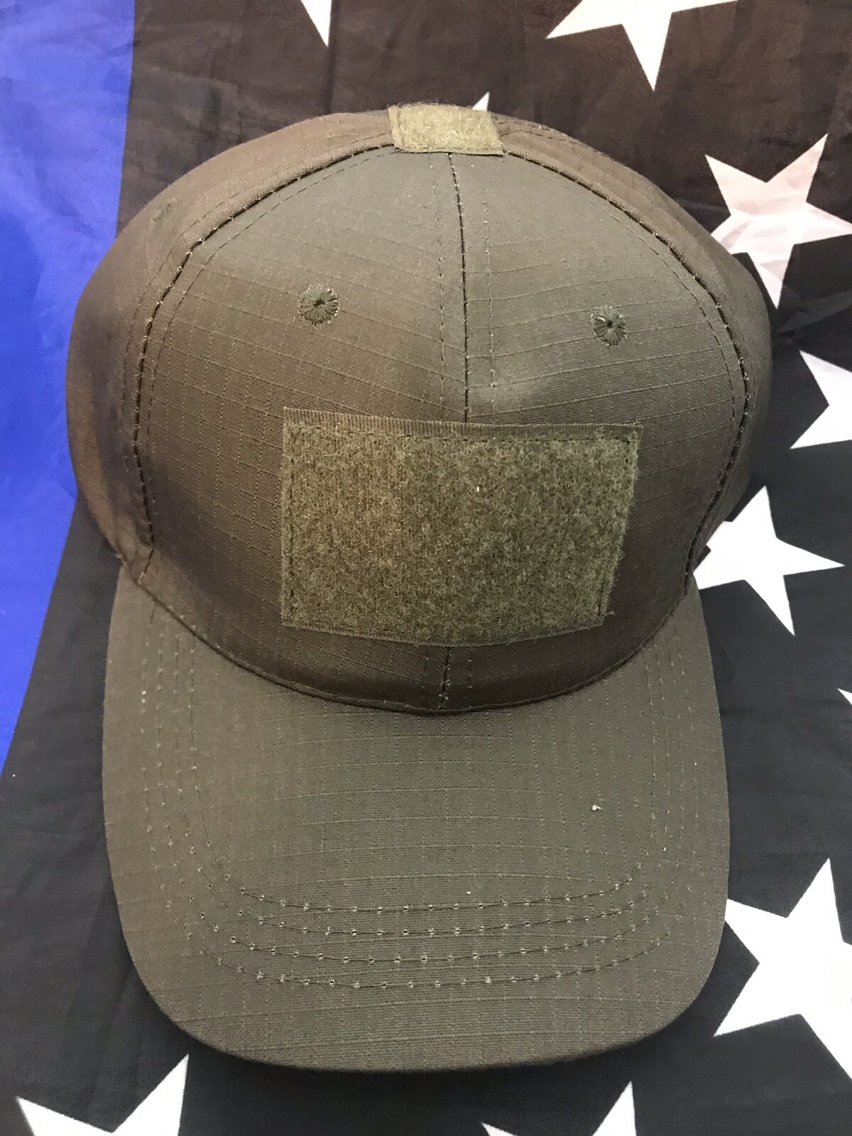GREEN RIPSTOP Tactical Operator Contractor Adjustable Baseball Cap for Patches