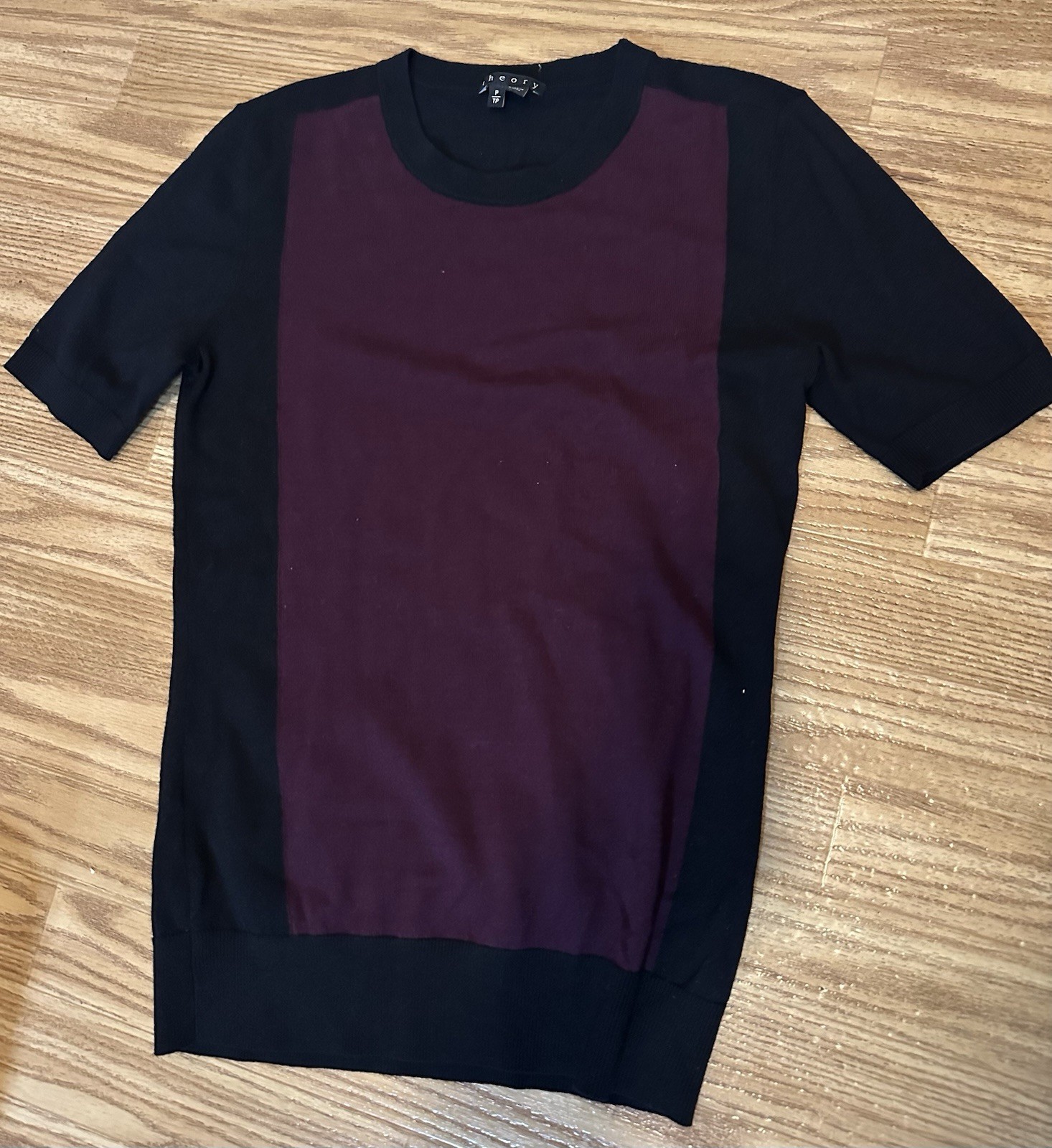 NEVER WORN $235 THEORY Wool Colorblock Sweater james P XS kiel