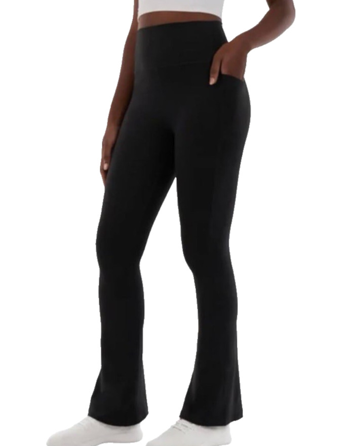 New Kirkland Signature Ladies’ Brushed Mini-Flare Pull-On Pant Large L Black