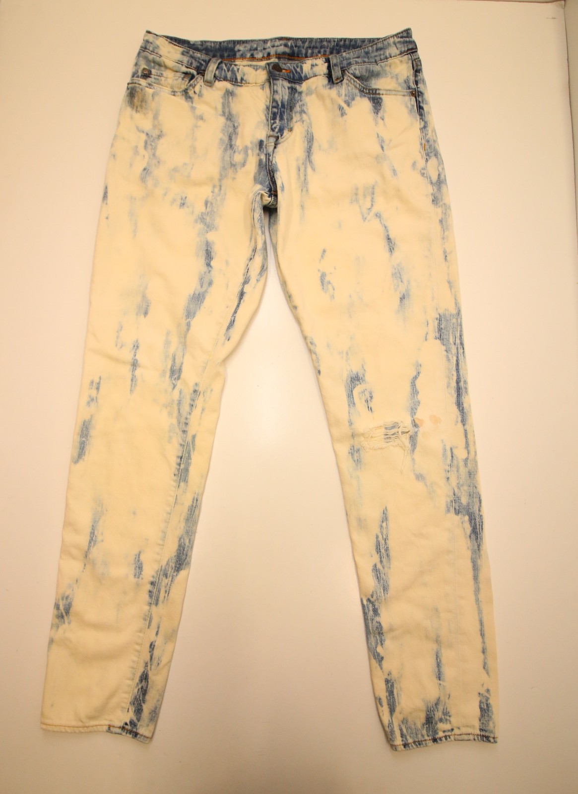Denim & Supply Ralph Lauren Bleached Skinny Jeans Womens 32 34″Waist STAINS READ
