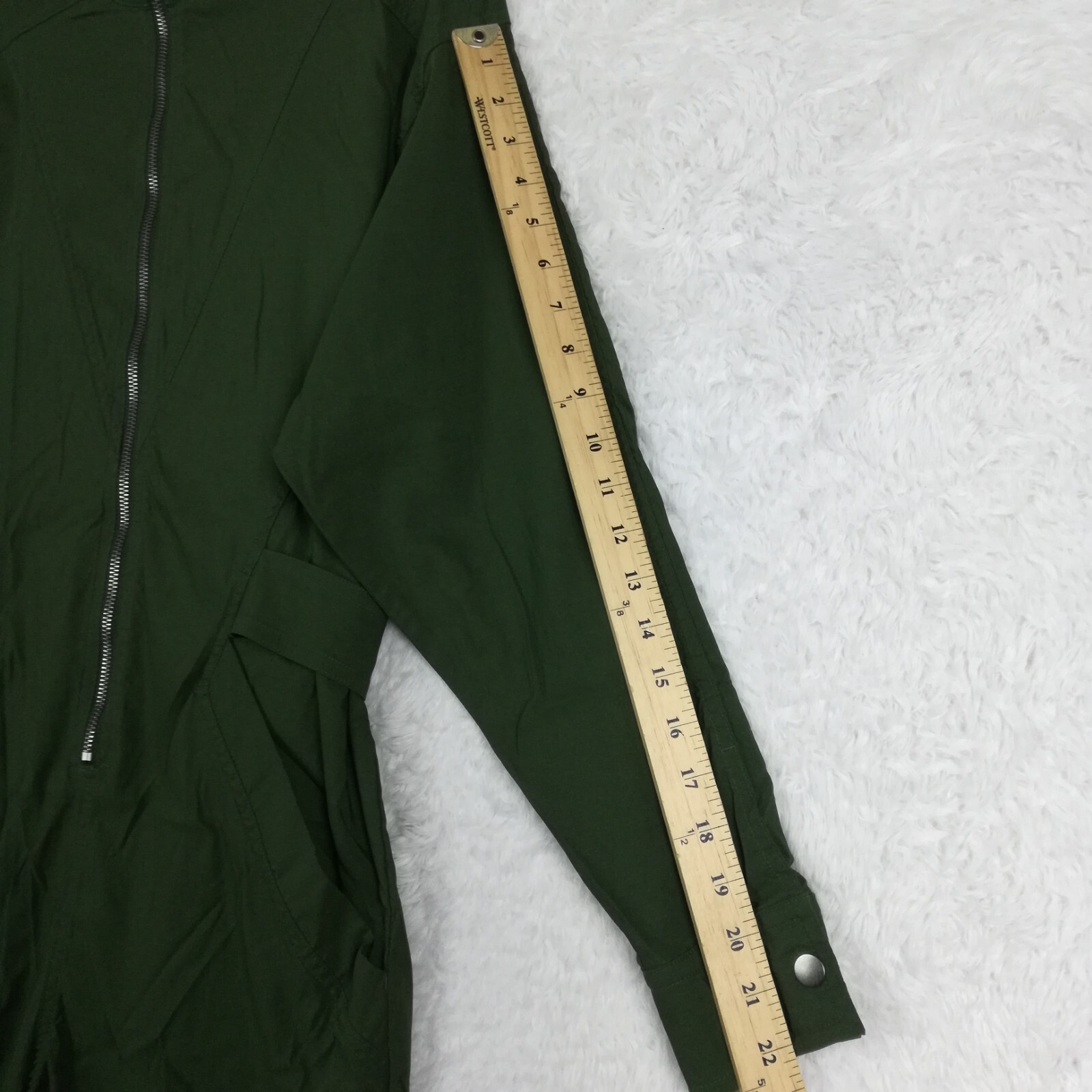 Athleta Womens Lenox Jumpsuit Tuscan Olive Casual Workwear Travel Zip 4