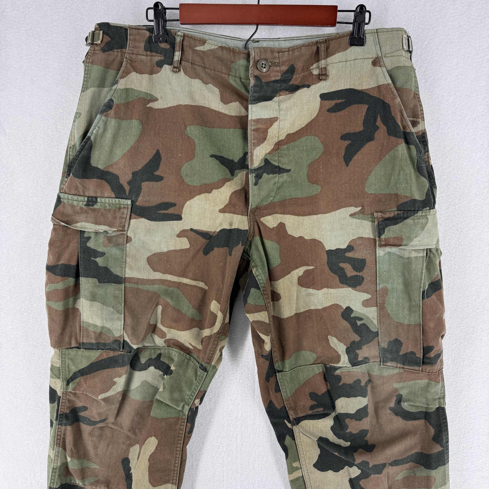 Vintage Winfield MFG Co Combat Pants Mens 38×31 Woodland Camo Cargo BDU 80s