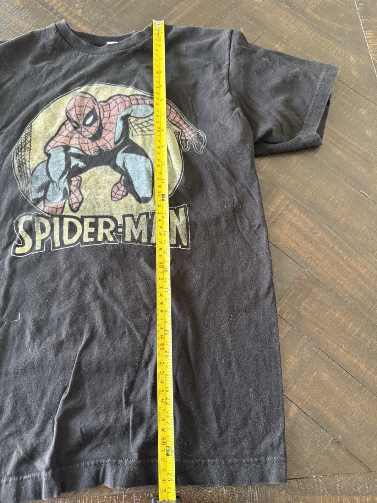Womens Black Spider-Man Marvel Logo Graphic Crew Neck T-Shirt Short Sleeve M