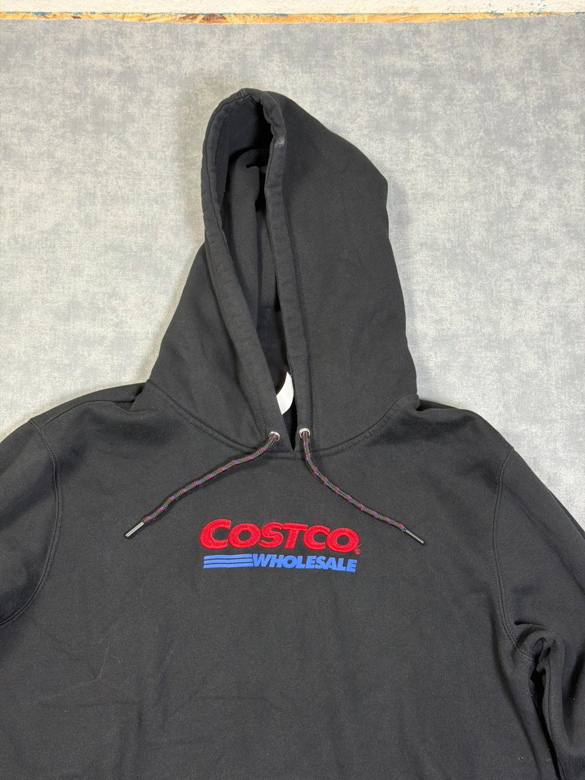 Kirkland Signature Hoodie Sweatshirt Mens S Black Pullover Costco Logo Graphic