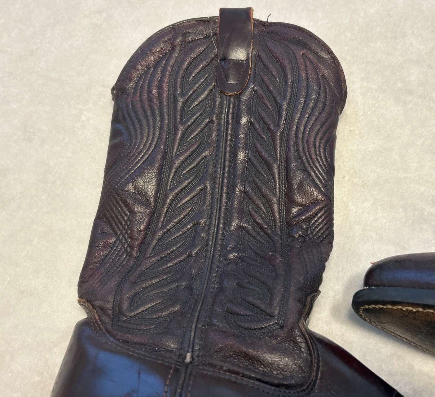 Iron Age Boots Men’s Size 8.5 EE Steel Toe Burgundy Pull On Western Cowboy