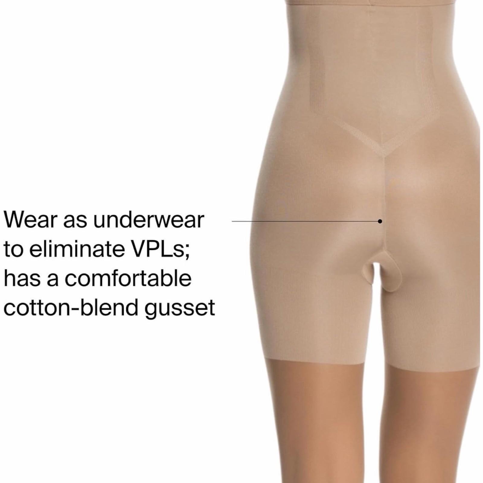 SPANX High Waisted Footless Pantyhose #912 Nude Size D Body Shaper New Open Box
