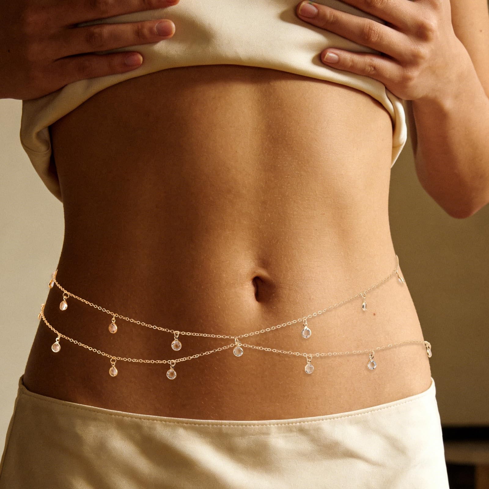 Belly Chains for Women, Beach Summer Medium, as shown in the detailed picture