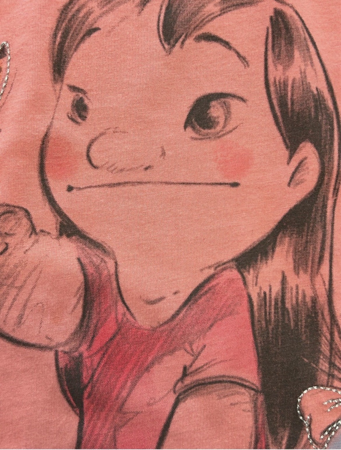 Disney Animators’ Coll. Lilo & Scrump Pink Tank Top sheer hem & back flowy XL