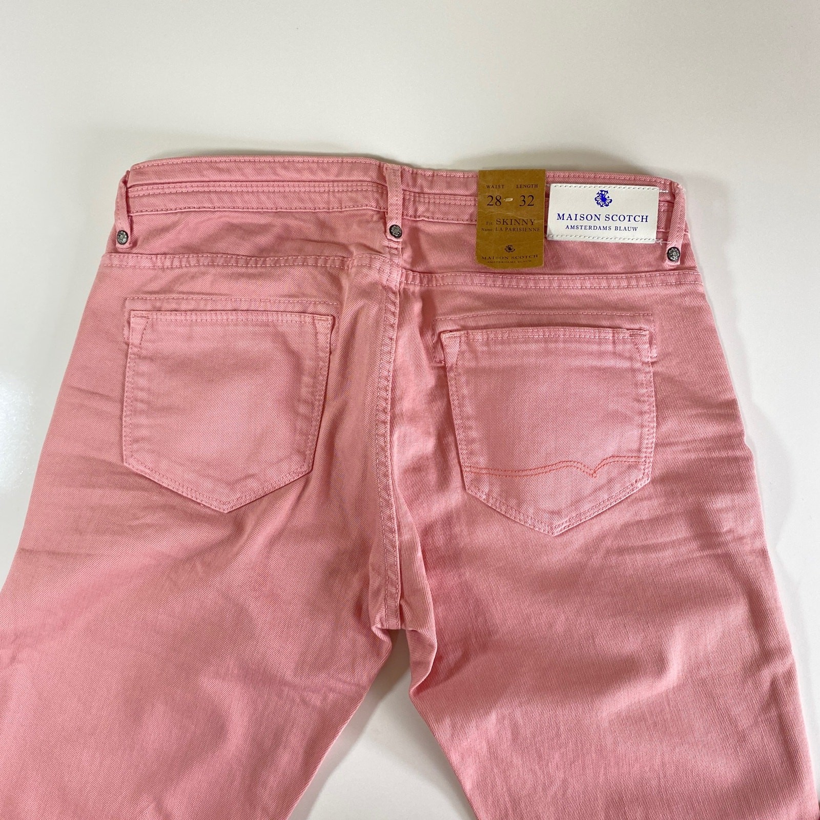 MAISON SCOTCH Aamsterdam Blauw Pink Skinny Jeans Size 28 32 Les Bon Vivants