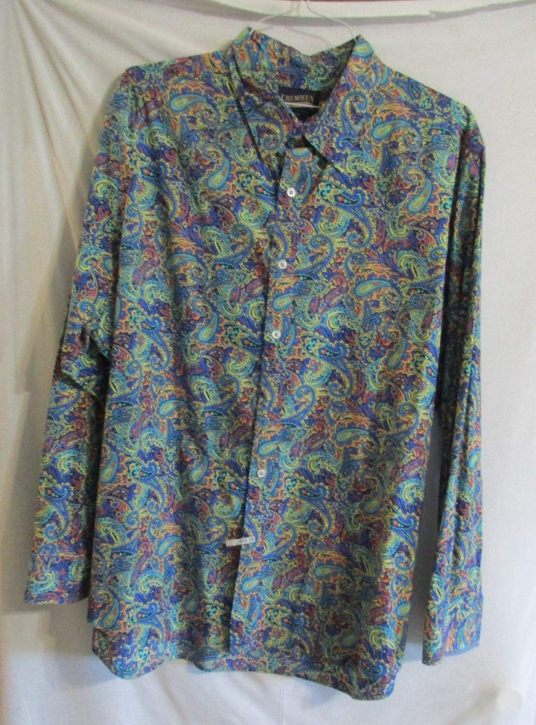 DANIEL CREMIEUX MULTI COLOR LONG SLEEVE PAISLEY SHIRT SIZE XXL