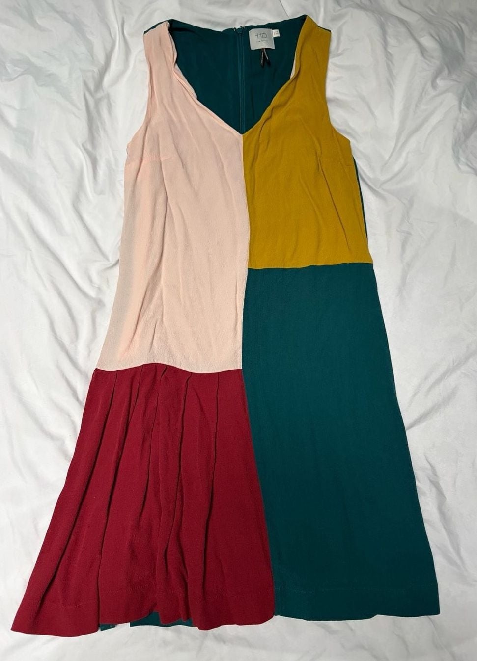 HD In Paris Colorblock Sleeveless Dress Size 0