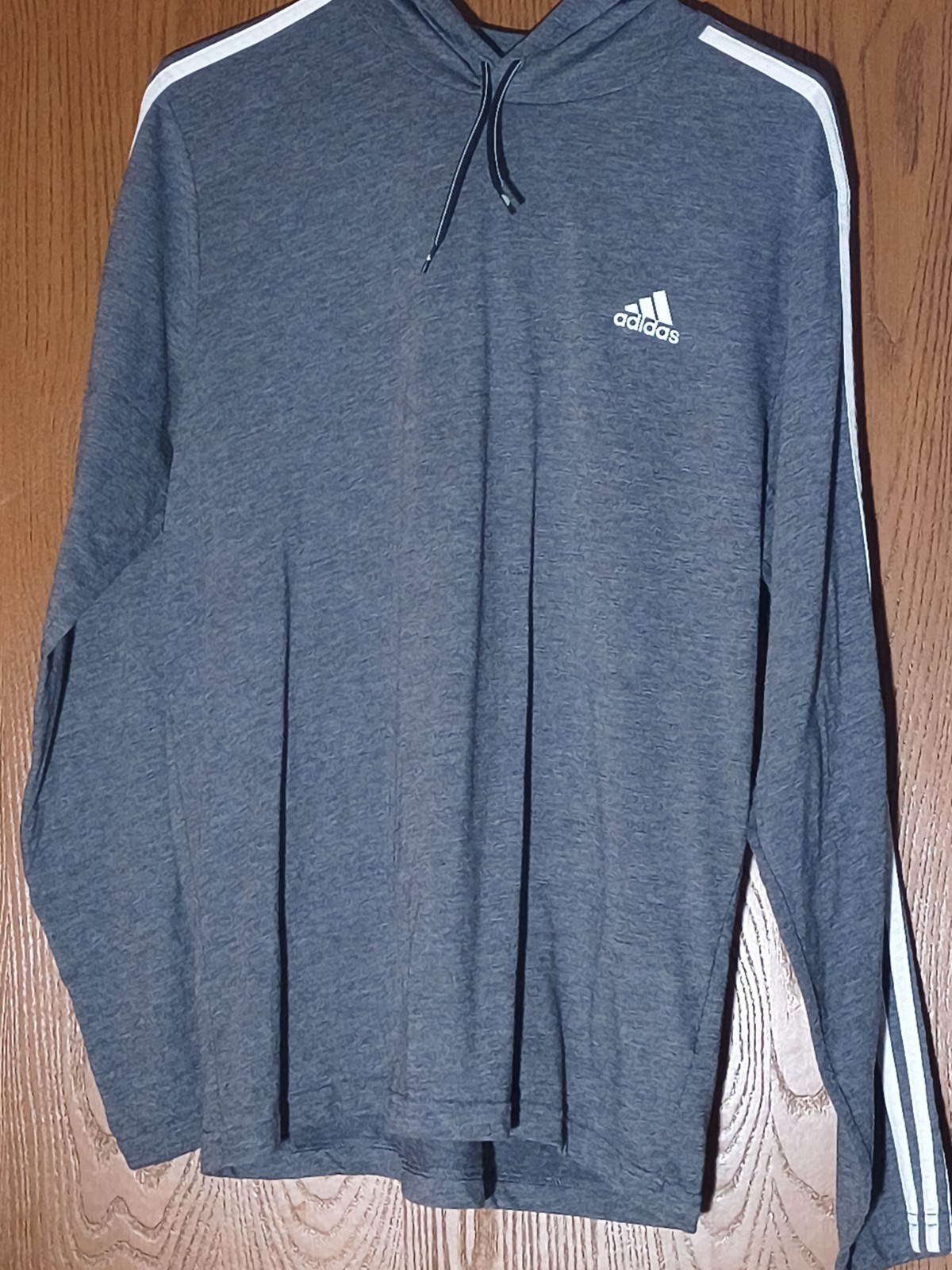 adidas Men’s Size L Essentials Logo Graphic Pouch Pocket Pullover Hoodie -…