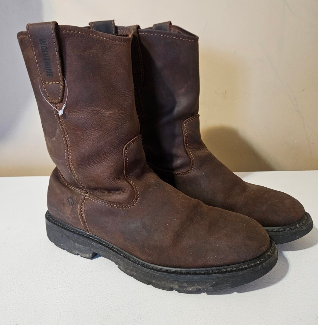 Wolverine Men’s W04727 Wolverine Brown Work Boot Slip Oil Resistant Sz 12 W Nice
