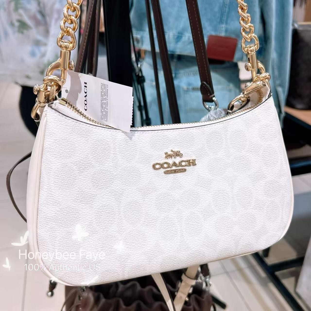 NWT Coach Teri Shoulder Bag In Signature Canvas CV933