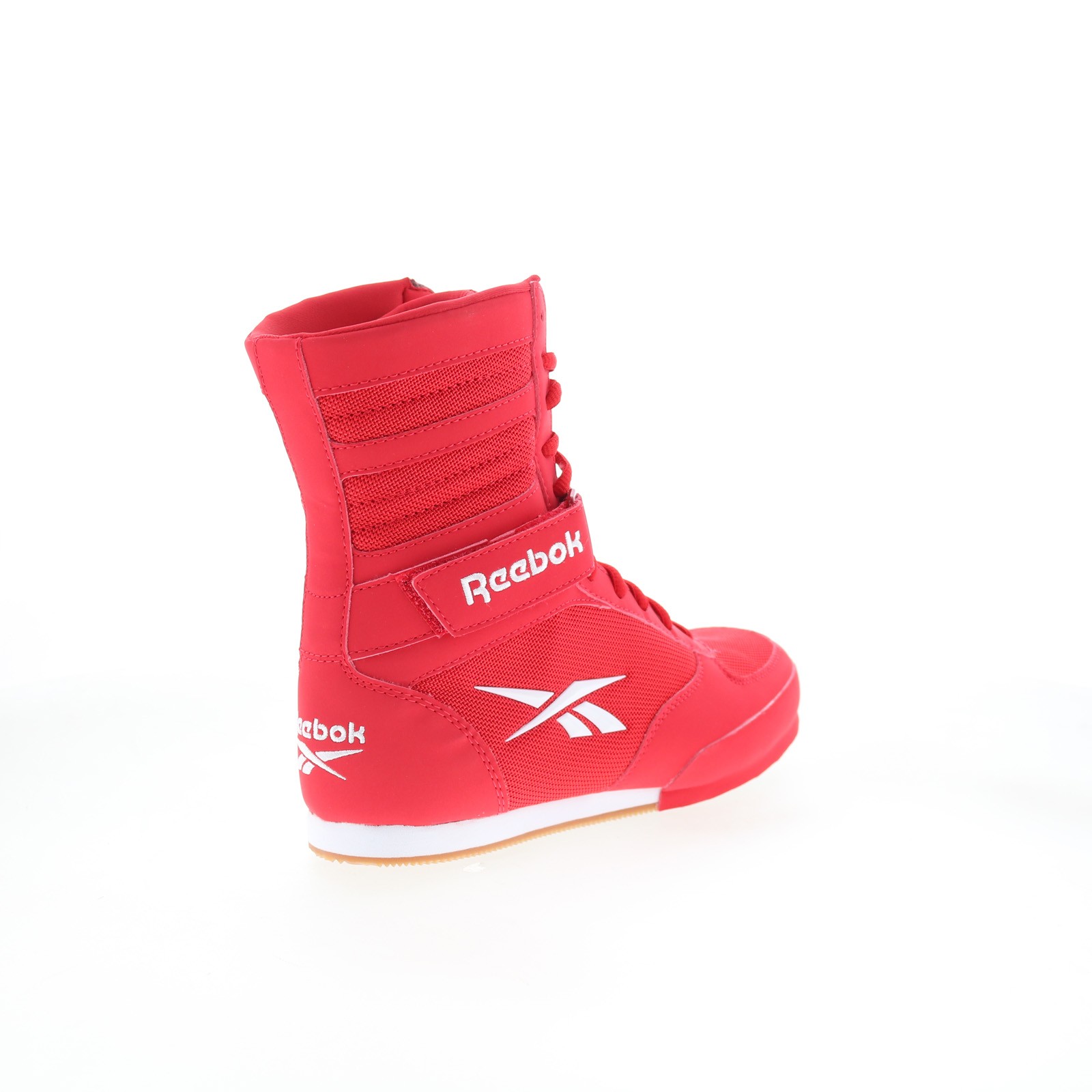 Reebok Boxing HI Mens Red Mesh Lace Up Athletic Boxing Shoes