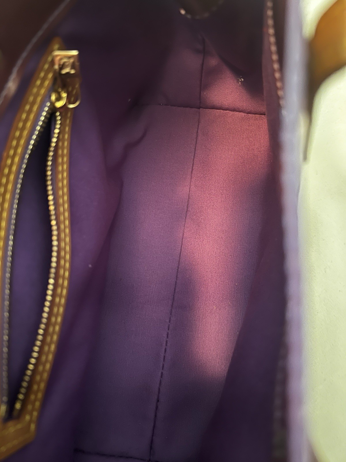 Louis Vuitton Reade PM Vernis Patent Monogram Embossed Burgundy Tote Bag
