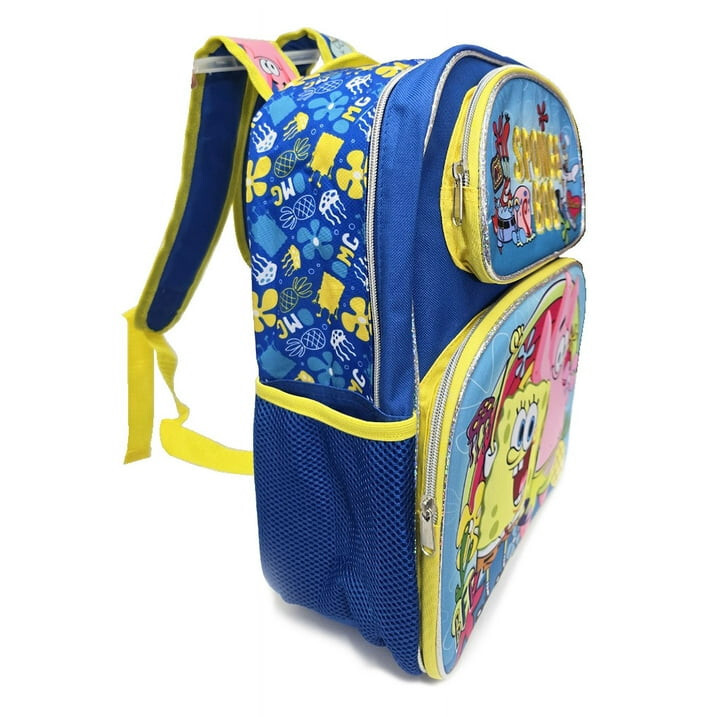 Small Backpack – Spongebob – w/Flowers 3D Pop-Up 12″ School Bag