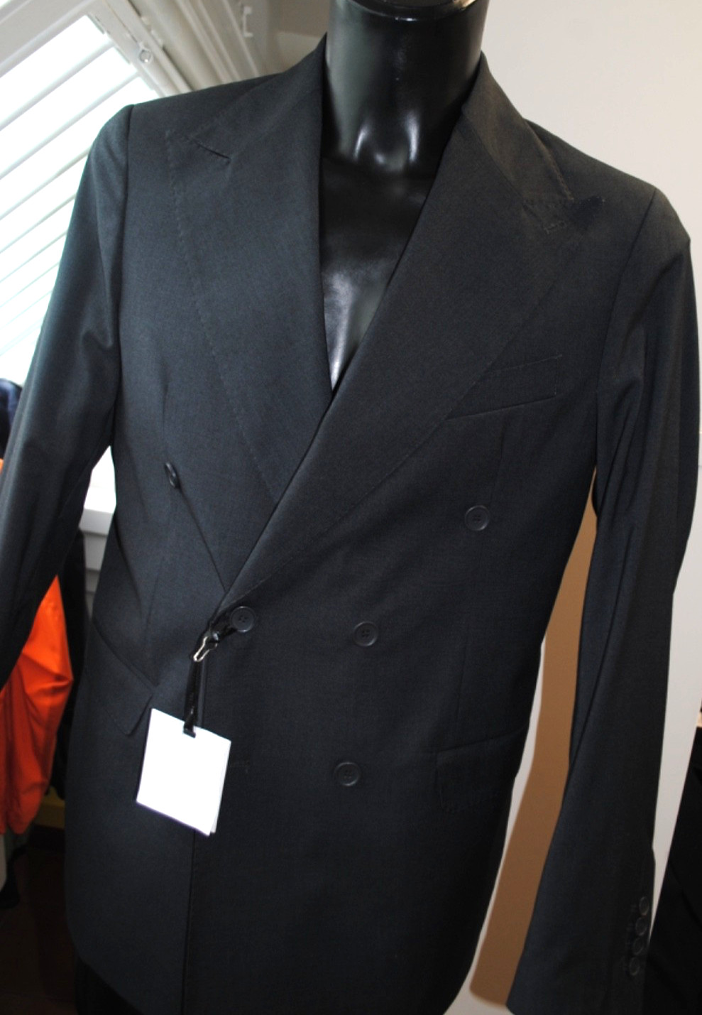 EXTE’ TAILORED DRESS FRESH FABRIC WOOL SIZE 56 540.00 TAG AB GREY