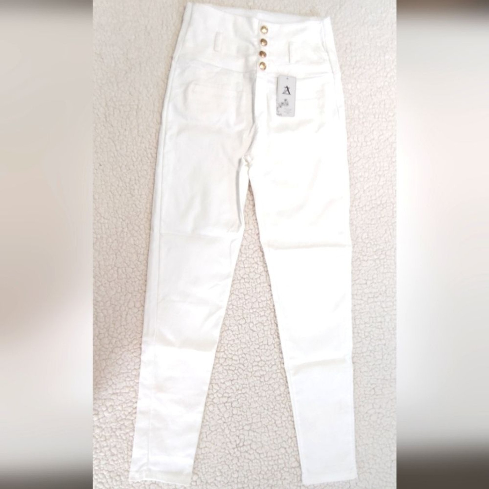 White Skinny High Waisted Jeans,