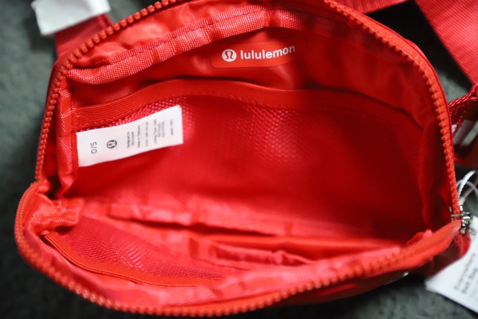 RARE Lululemon Everywhere Belt Bag Red Wordmark Logo Employee Edition NWT