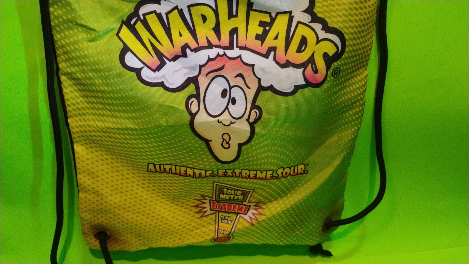 WARHEADS 🍬Extreme Sour Head Carry Tote Bag 🛍️Wally Warhead – See Details/Rare