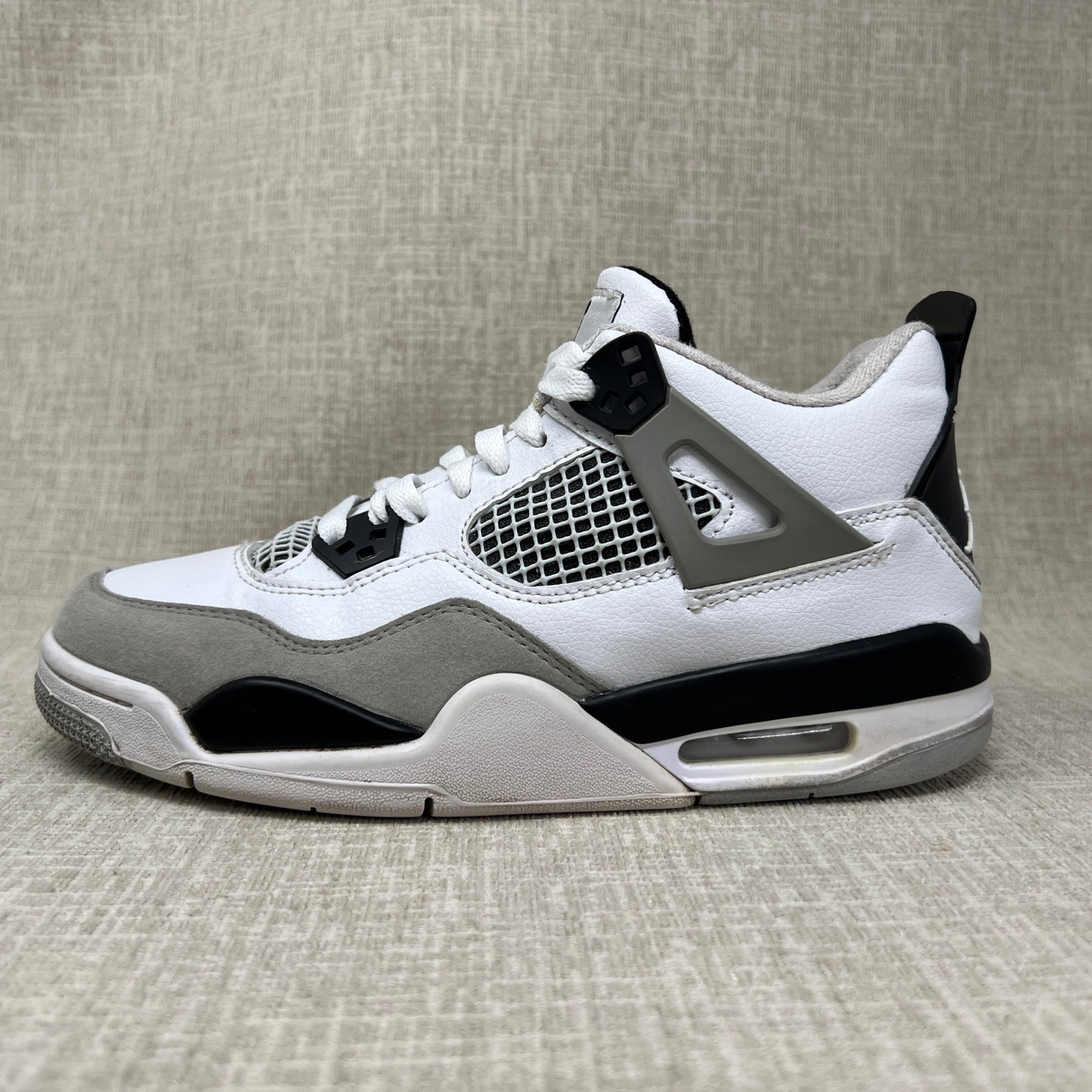 Nike Air Jordan 4 Retro Military Black DH6927-111 Men US 8 White Gray Sneaker