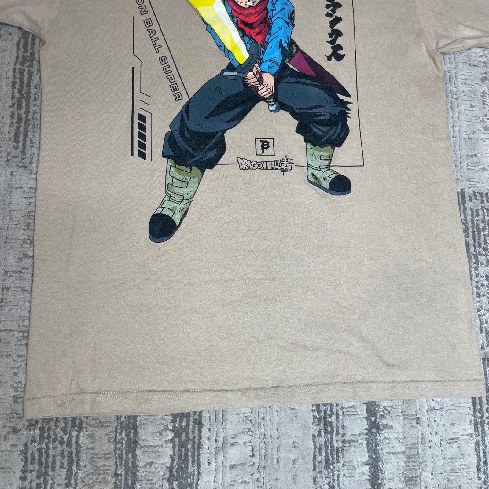 Primitive Dragon Ball Super Future Trunks Graphic T-Shirt Mens Large Tan L