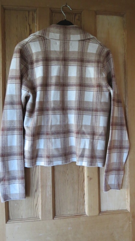 BNWT TAHARI Plaid Knit Jacket / Cardigan Sz Large (UK 14 approx)