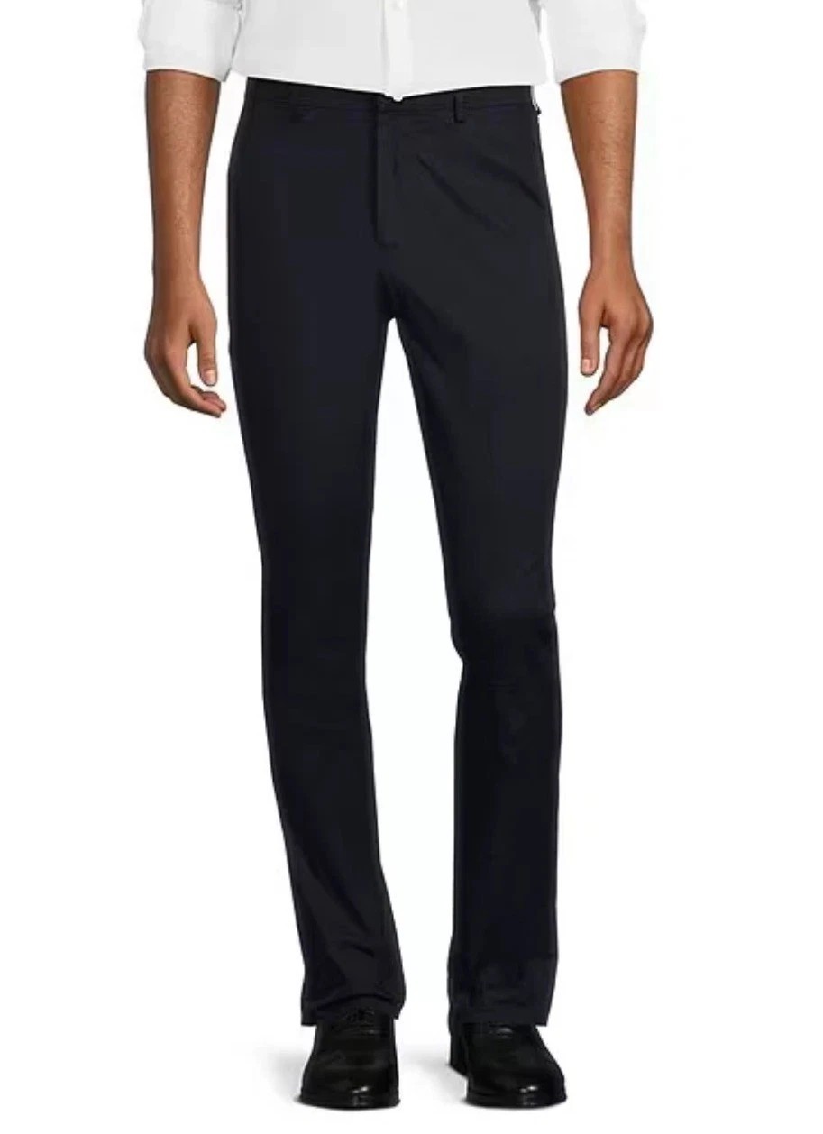 Murano Men’s Pants Extra Slim Fit Evan 27×29 Stretch Waist Navy NWT Flat Front