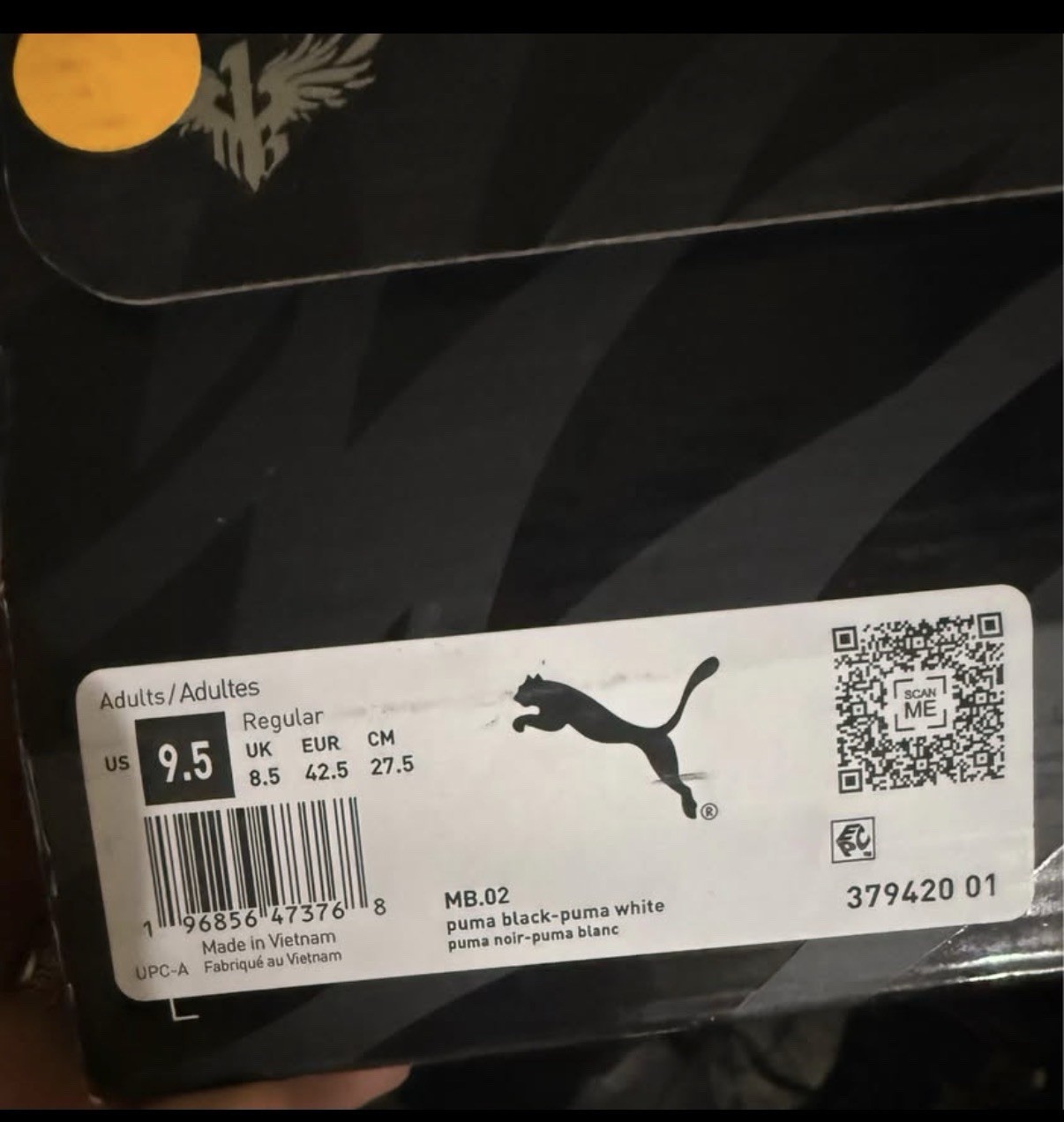 PUMA LaMelo Ball MB.02 Oreo Black/White Mid Top Basketball Shoes 379420-01