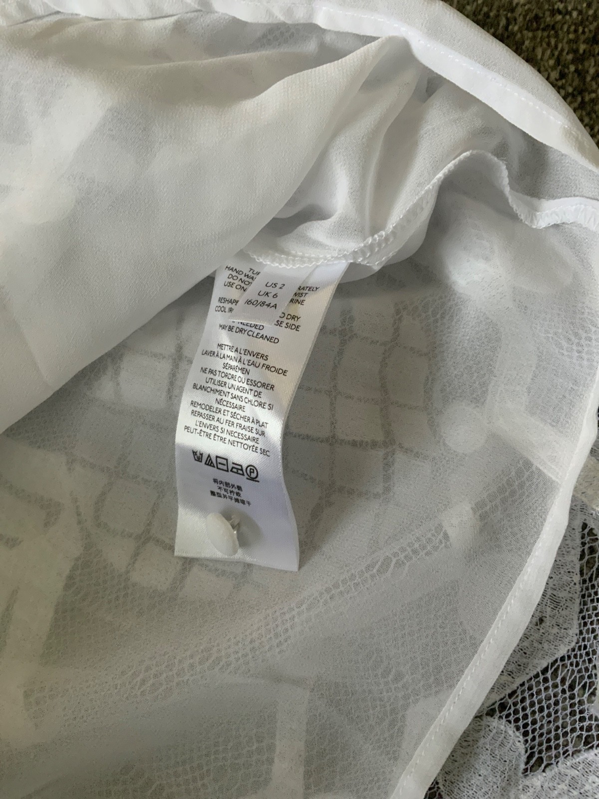 MAEVE ANTHROPOLOGIE White Sleeveless Mesh pretty lace blouse size 6 vgc lined