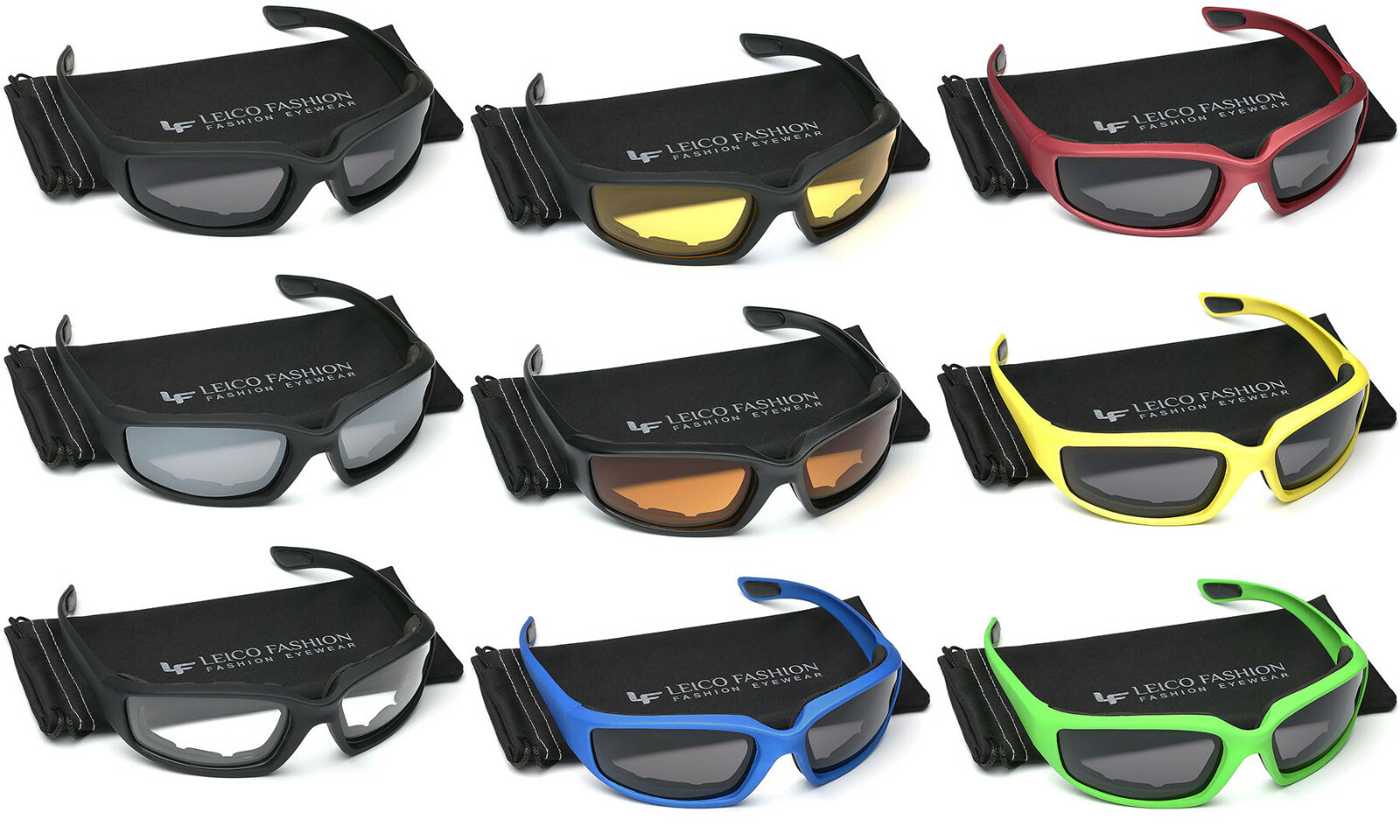 Men Women Wind Impact Resistant Foam Padded Glasses Motorcycle Riding Sunglasses