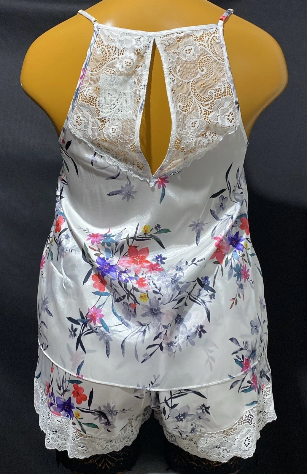 Debenhams Bonita Cami & Short Set, Floral Print Liquid Satin, UK 16, New