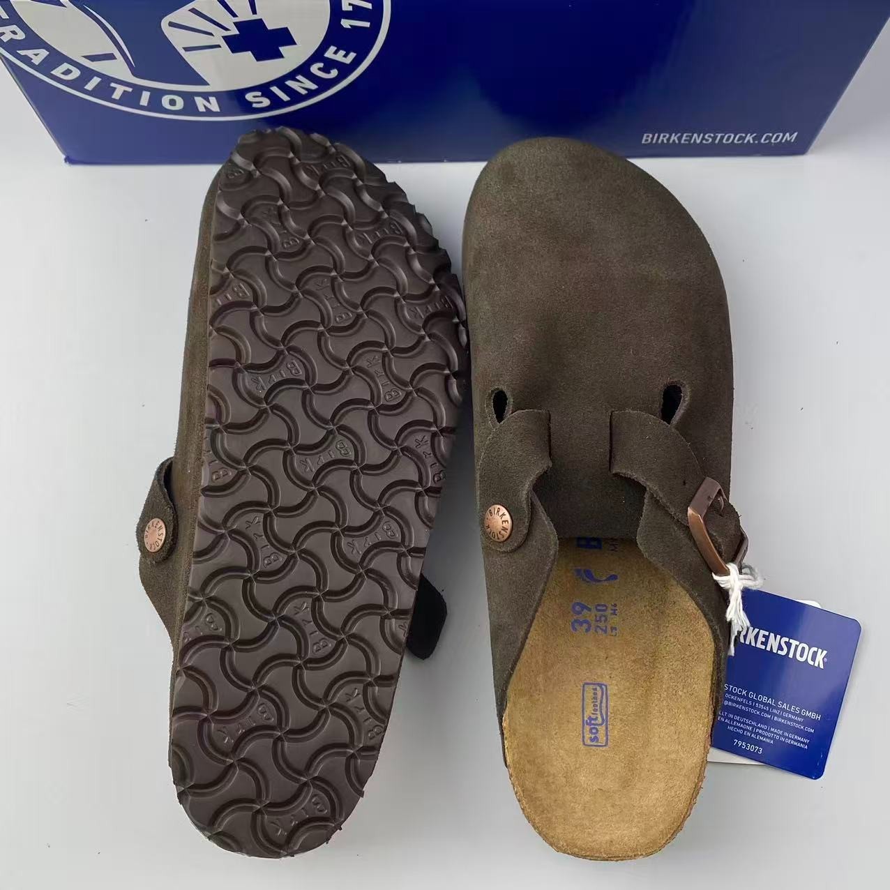New Birkenstock Boston Suede Leather Soft Footbed Unisex Clog Shoes All Colors