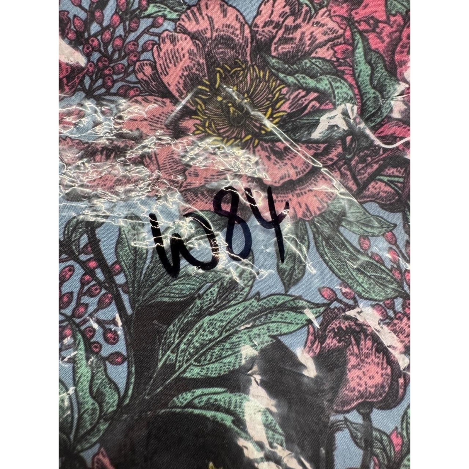 NWT Evryday Jane Black Panther Floral Print Faux Silk Button-Up Shirt XS