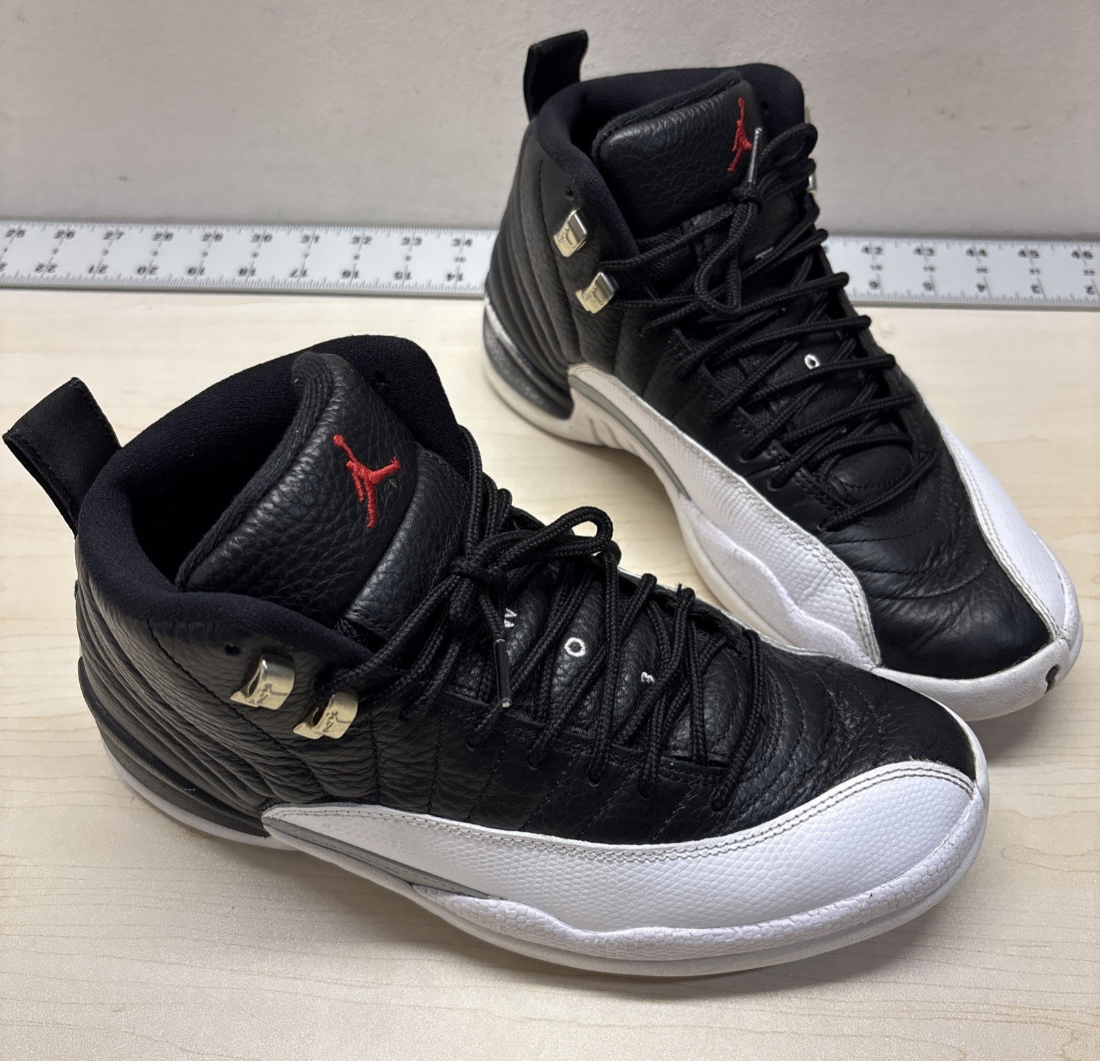 Size 8 – Jordan 12 Retro Playoff 2022 CT8013-006 Black White Sneakers READ