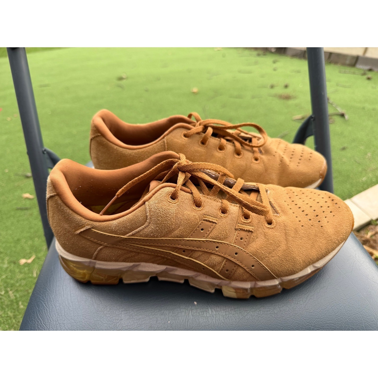 ASICS Gel-Quantum 360 4 Mens Tan Suede Low Top Sneakers 1021A414 Size 10