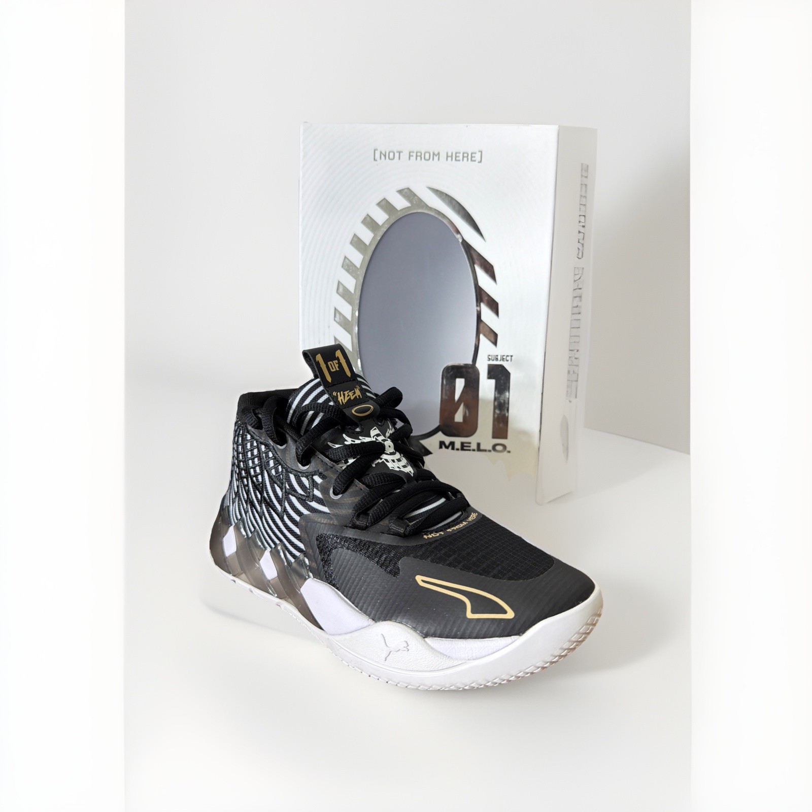 6Y 7.5W Puma x Lamelo Ball X Foot Locker COLLAB MB.01 50th Rare Reserve Stripes