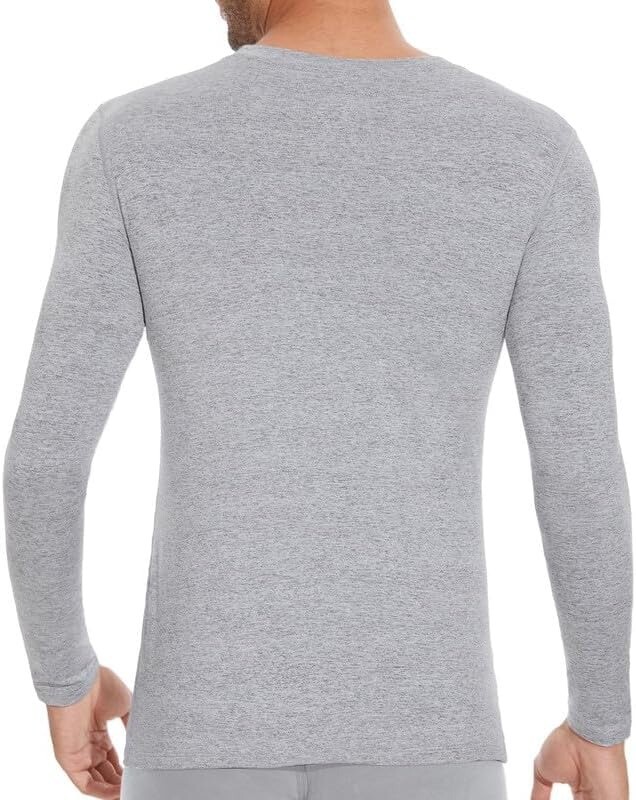 Men Thermal Long Sleeve Undershirt Keep Warm Fleece Lined Long John Thermal Sets