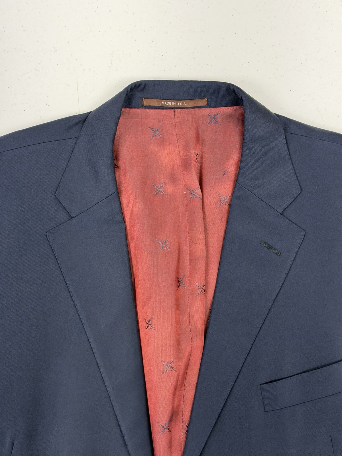Hickey Freeman USA Men’s Navy Blue Super 150s Wool Blazer 46R $1,158 Two Button