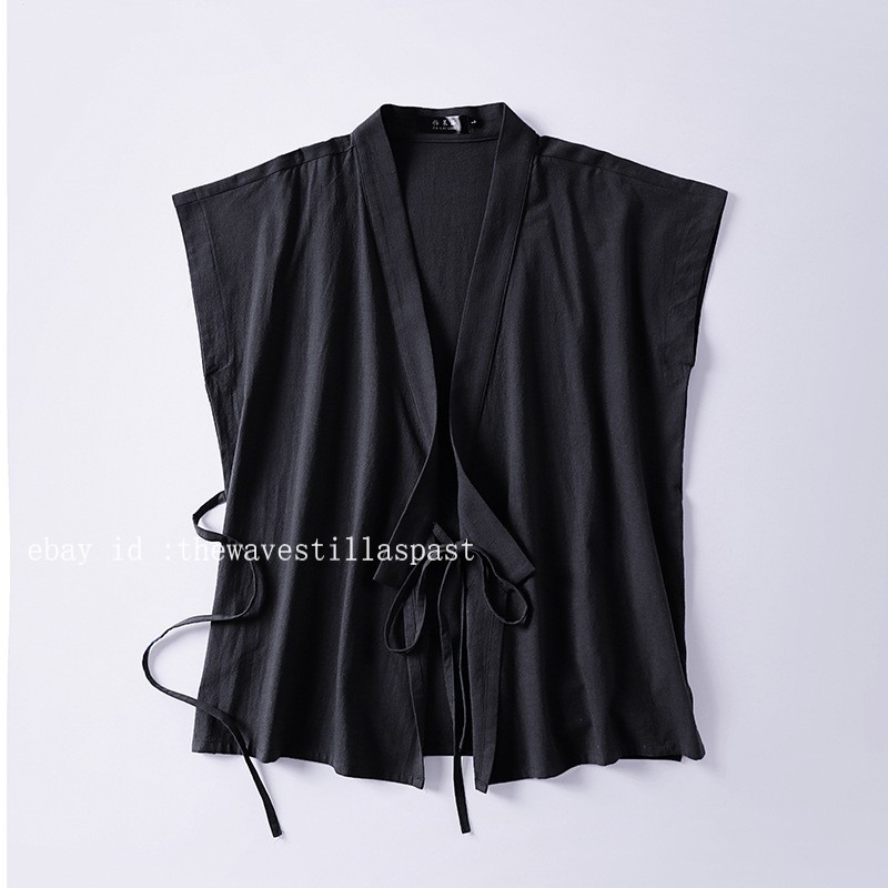 Traditional Chinese Clothing Hanfu Vest Cotton Sleeveless Kimono Tank Tops M-9XL