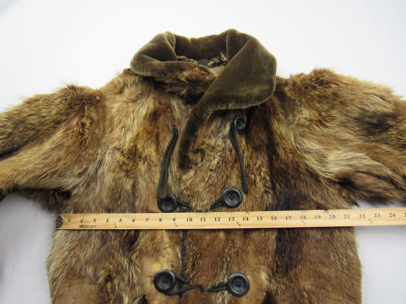 Antique 1800s / 1900s Long Frontier Fur Trapper Mountain Man Grizzly Coat Vtg
