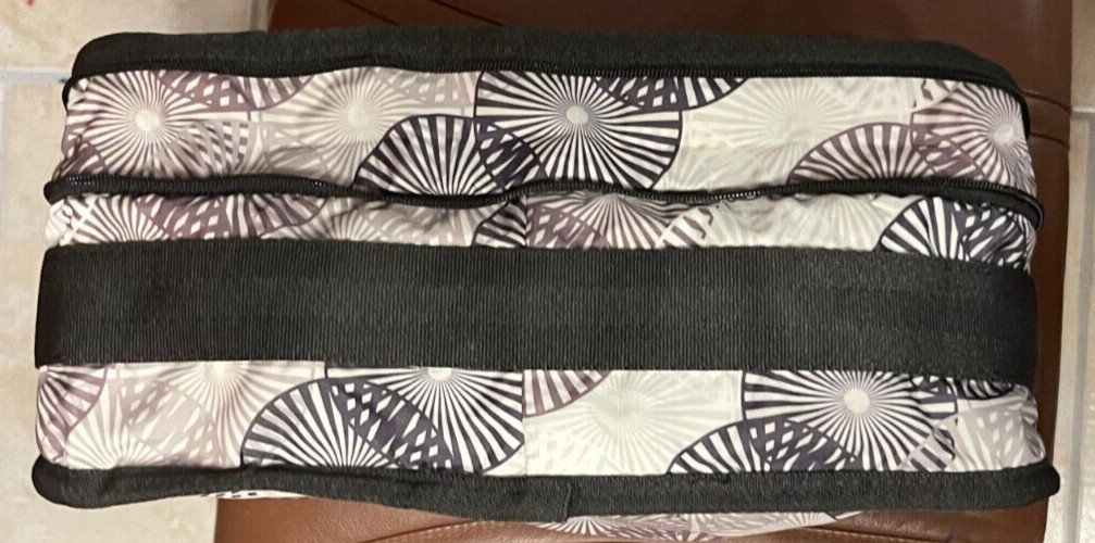 lesportsac medium weekender gym bag 11-17-7.9in white black used