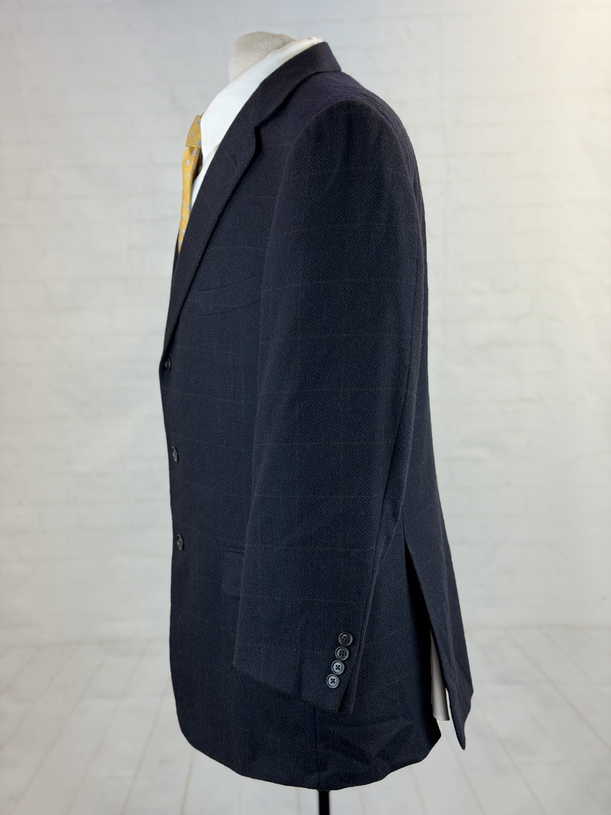 Ermenegildo Zegna Italy Men’s Navy Blue Plaid 100% Camel Hair Blazer 42R $5,395