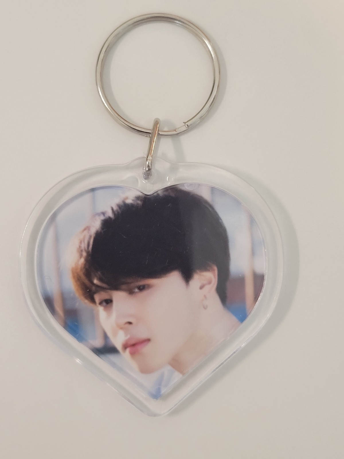 BTS Jimin heart shaped acrylic Keychain.