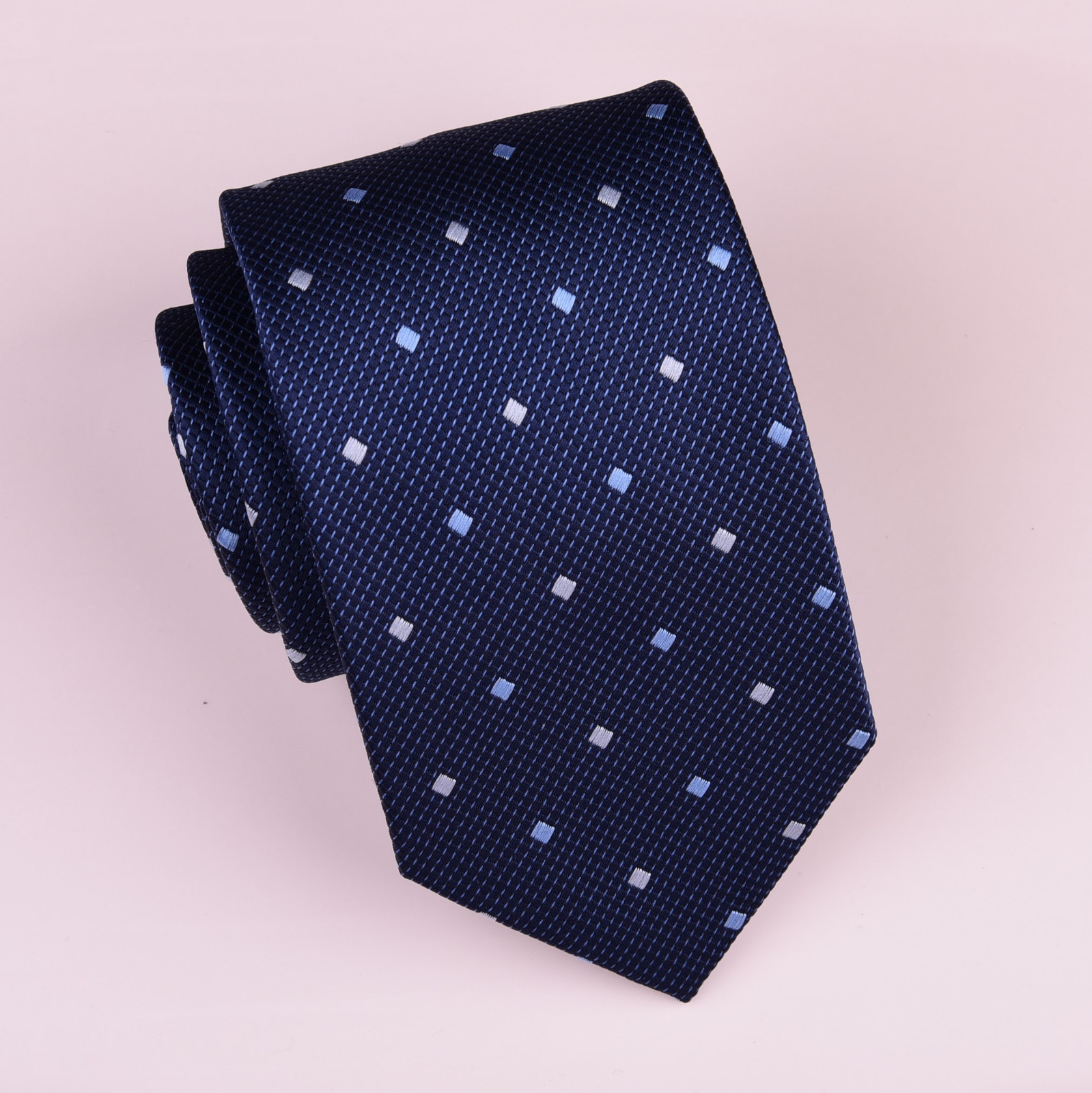 Blue Croc Skin Patterened Mens Geoemtric Classic Regular Tie 8cm Necktie Fashion