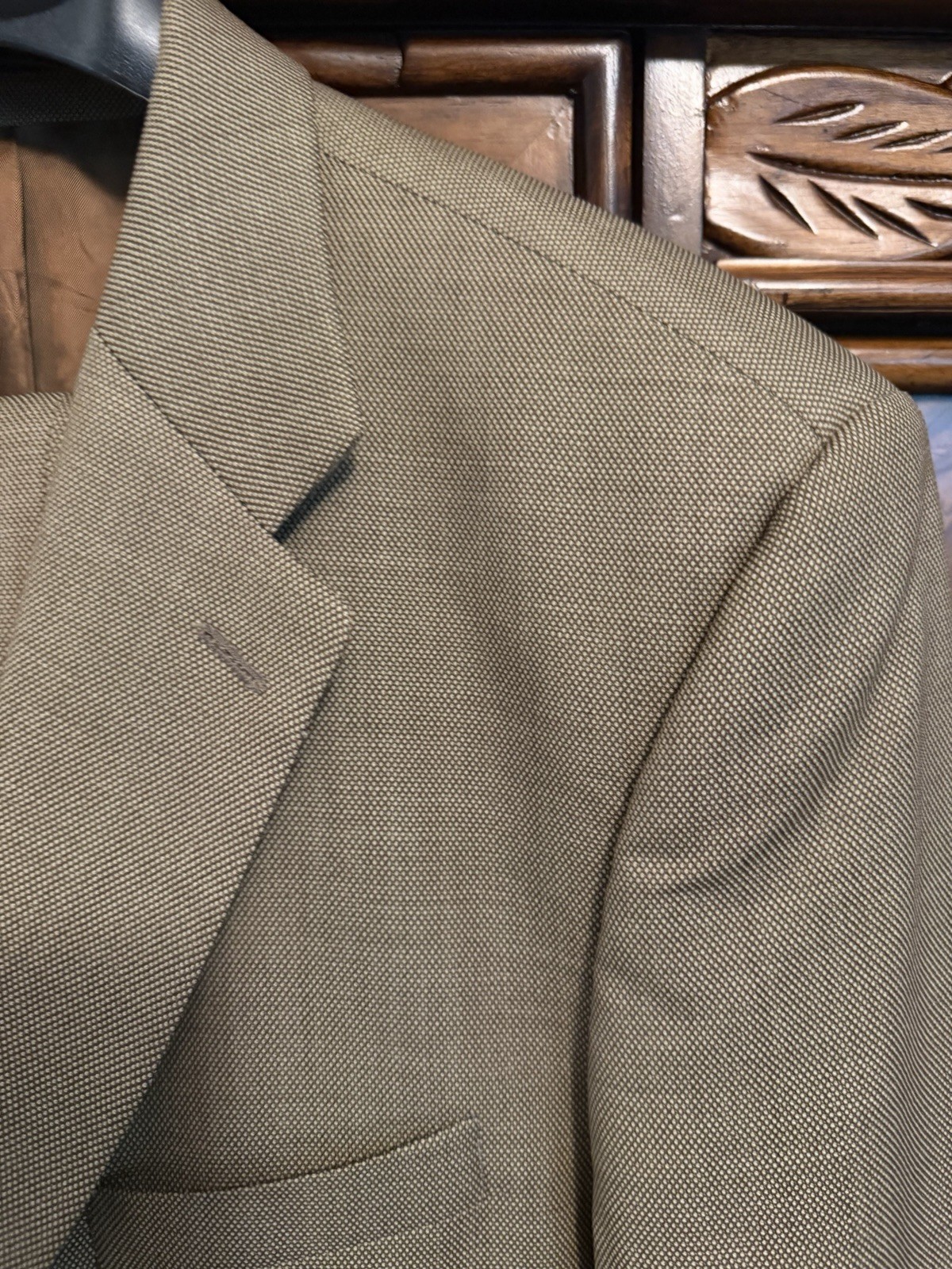 Lauren Ralph Lauren Tan Worsted Wool 2-Piece Suit 44S Classic Fit 34×30