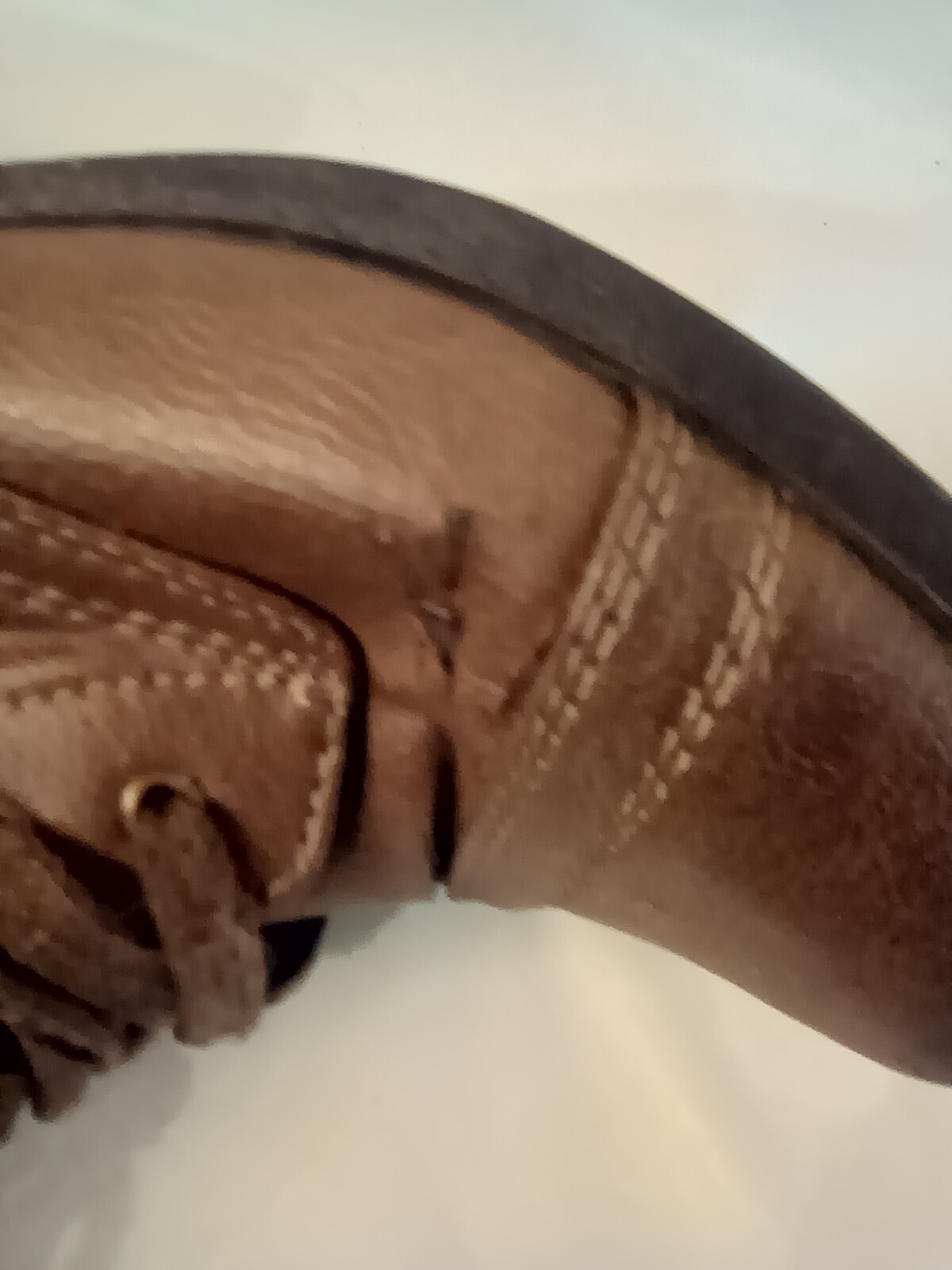 Brown all man made materials women’s ankle boot size 8 laces & Zip