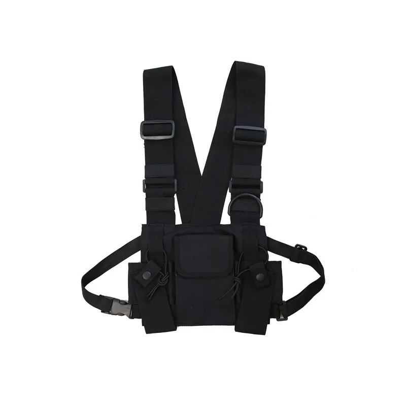 Hip-hop Streetwear Chest Rig Bag Motorcycle Riding Vest Backpacks Sport Storage