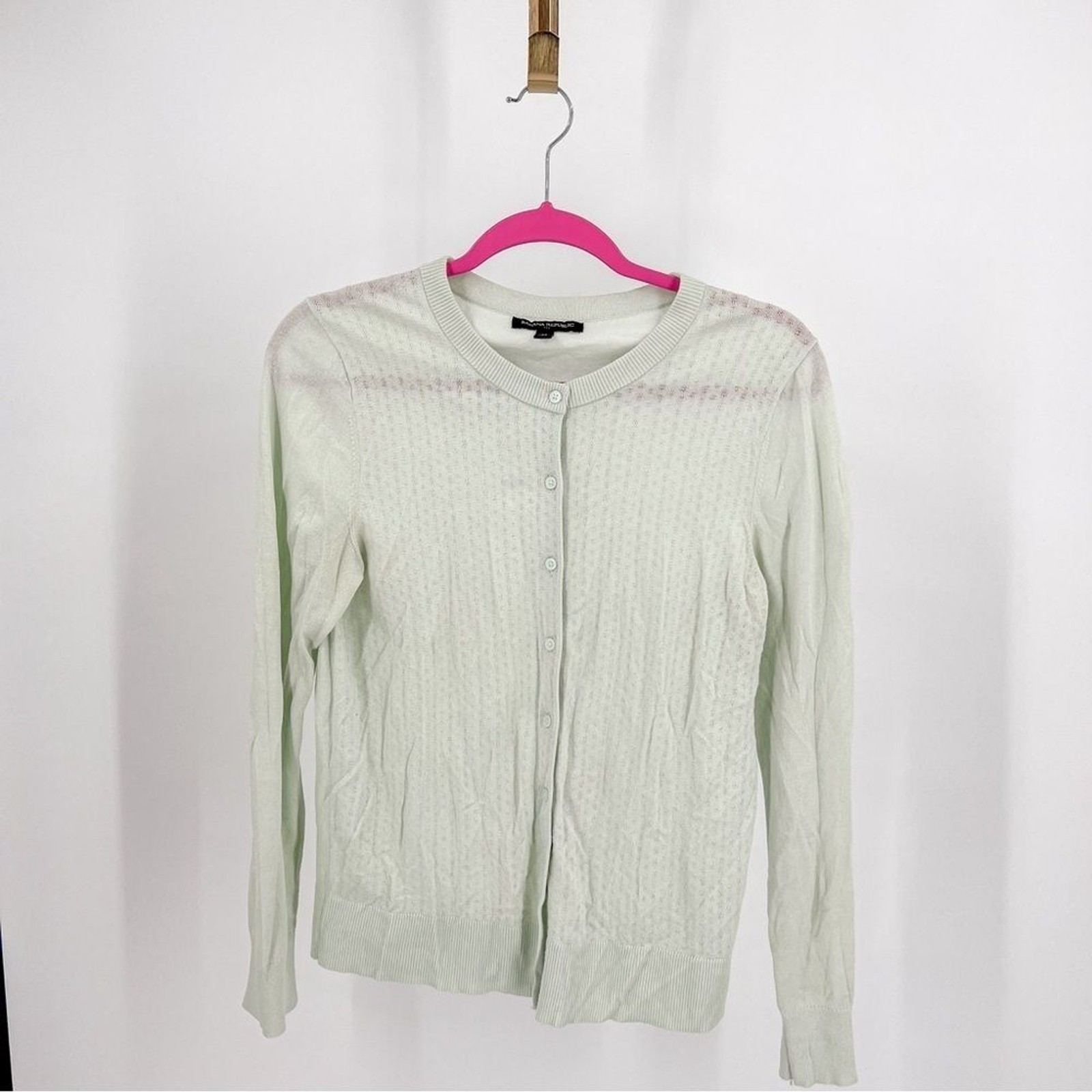 Banana Republic light green cardigan